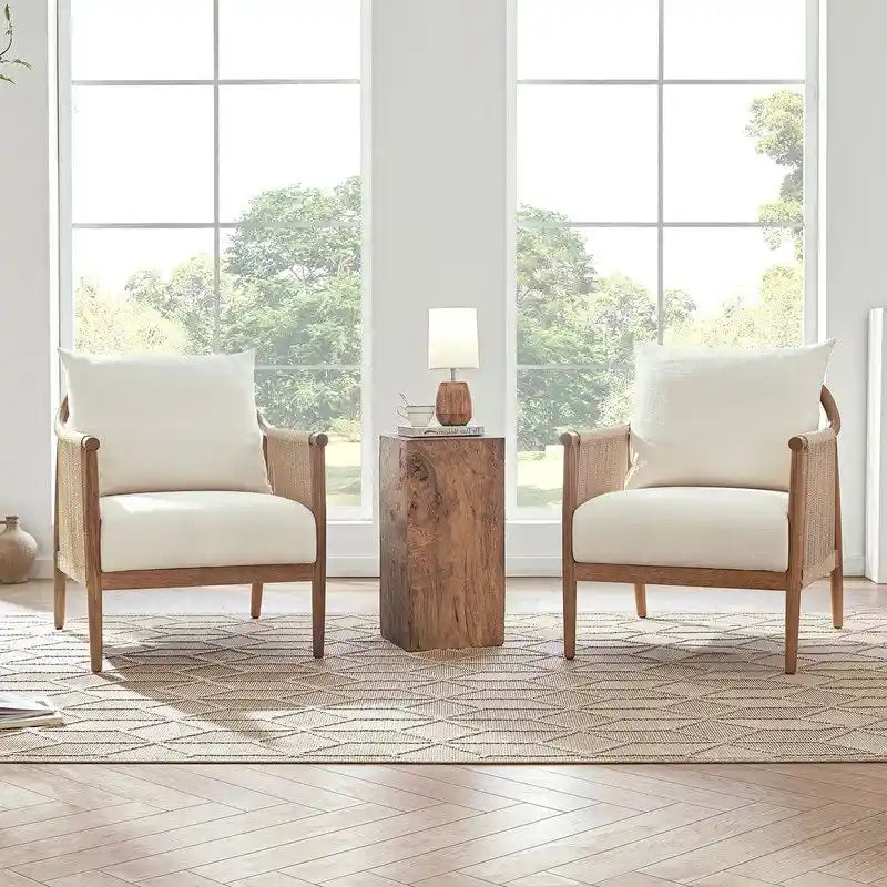 Lynn Accent Chair with Braid Wood Arm