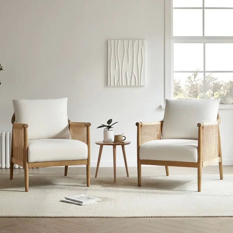 Lynn Accent Chair with Braid Wood Arm
