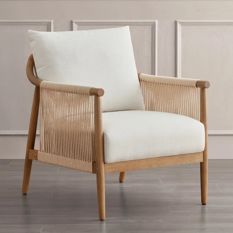 Lynn Accent Chair with Braid Wood Arm