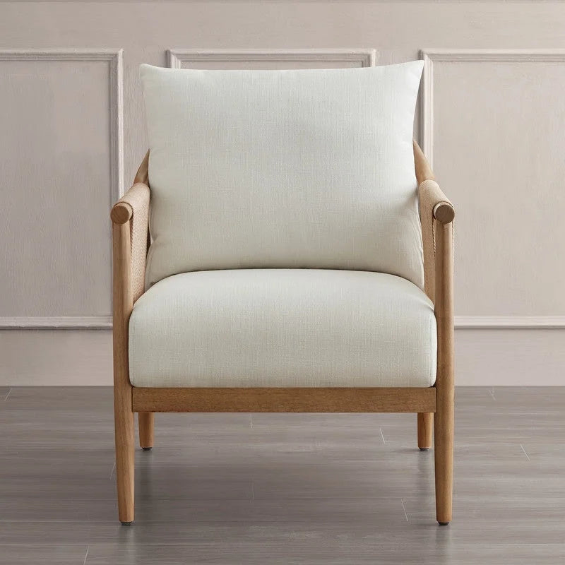 Lynn Accent Chair with Braid Wood Arm