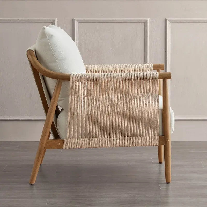 Lynn Accent Chair with Braid Wood Arm