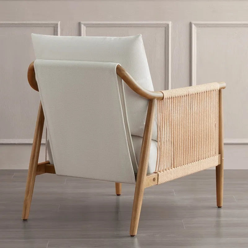 Lynn Accent Chair with Braid Wood Arm