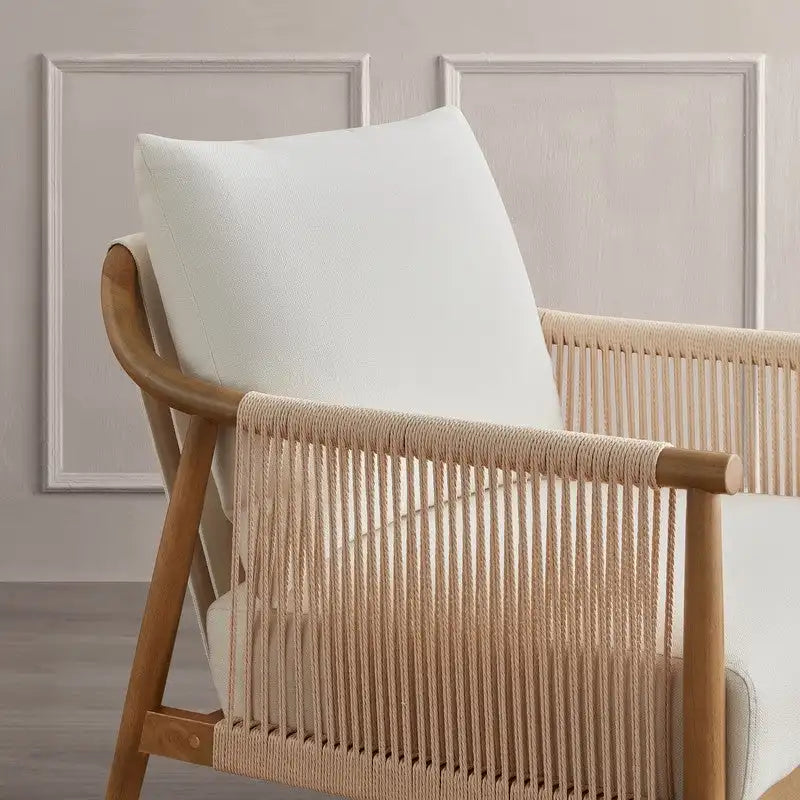 Lynn Accent Chair with Braid Wood Arm