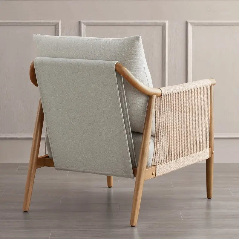 Lynn Accent Chair with Braid Wood Arm