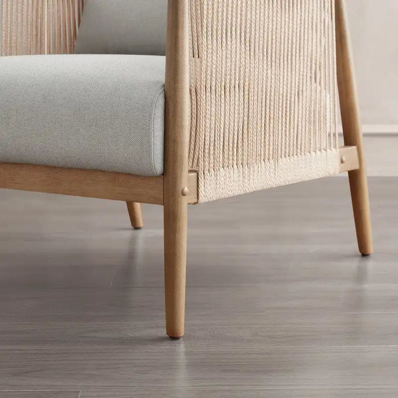 Lynn Accent Chair with Braid Wood Arm