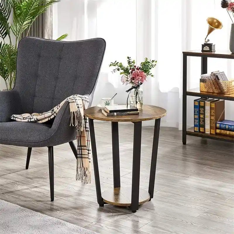 End Table for Living Room Set of 2 - 19.7D x 19.7W x 22.2H