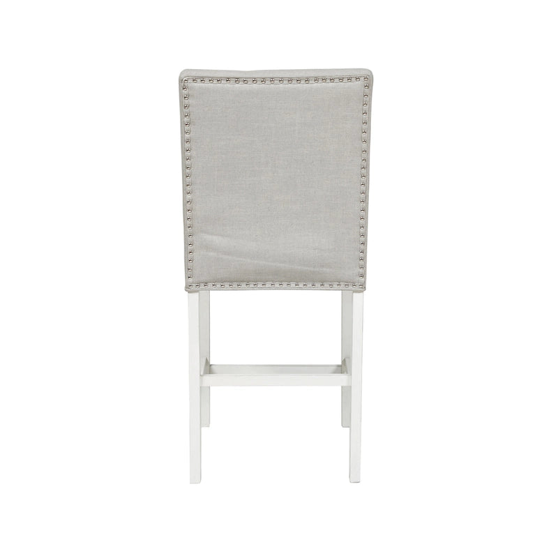Tia Modern Tufted Grey Counter Chairs (Set of 2) by Furniture of America