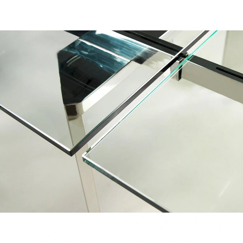 Casabianca Home Euphoria Collection Glass Dining Table