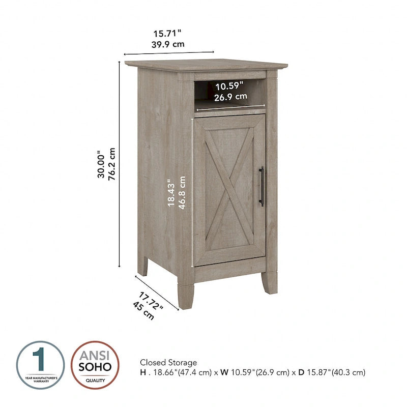 Key West End Table with Door by Bush Furniture
