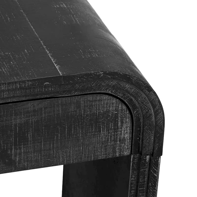 Irresistible Retro Silhouette Console Table: Open Style, Two Top Drawers