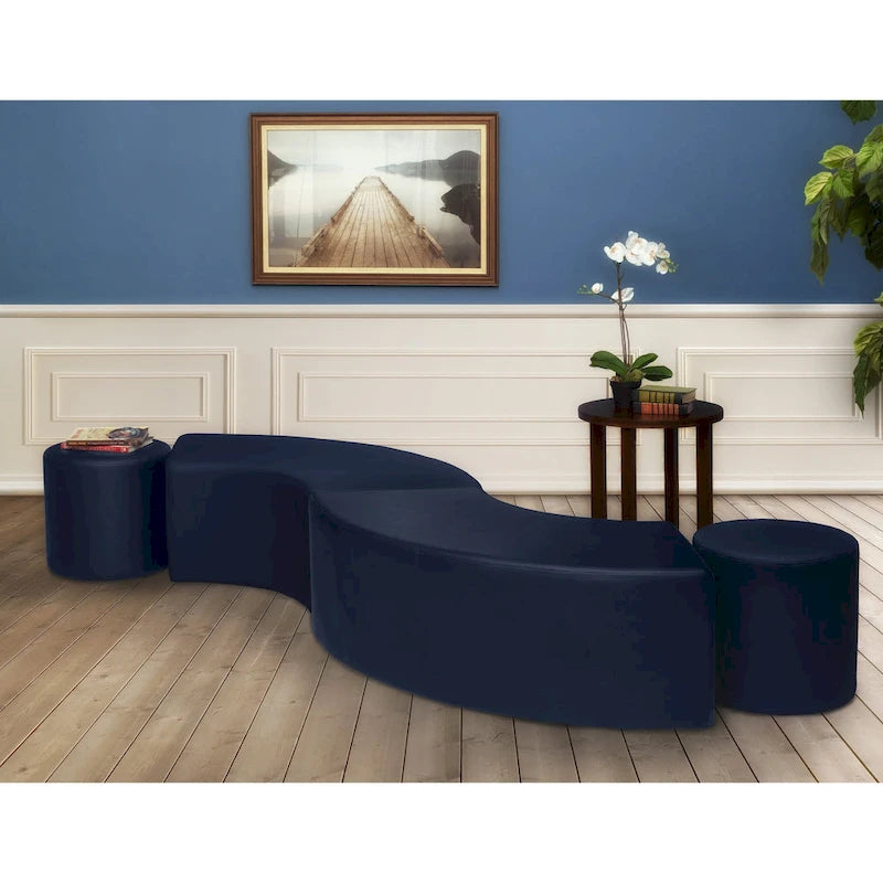 Aurora Curved Indoor Ottoman (Set of 2)