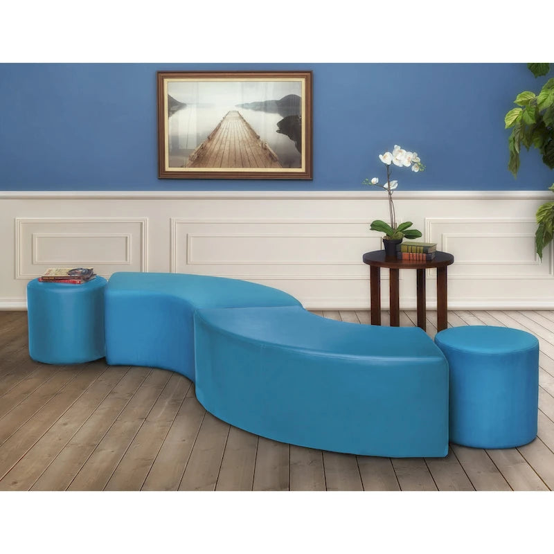 Aurora Curved Indoor Ottoman (Set of 2)