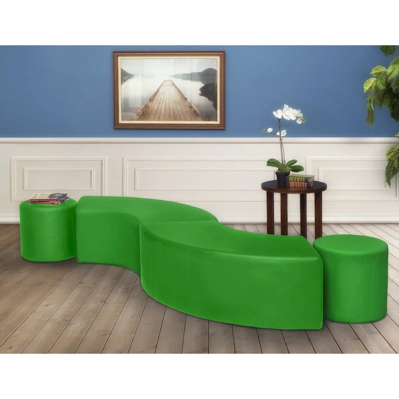 Aurora Curved Indoor Ottoman (Set of 2)