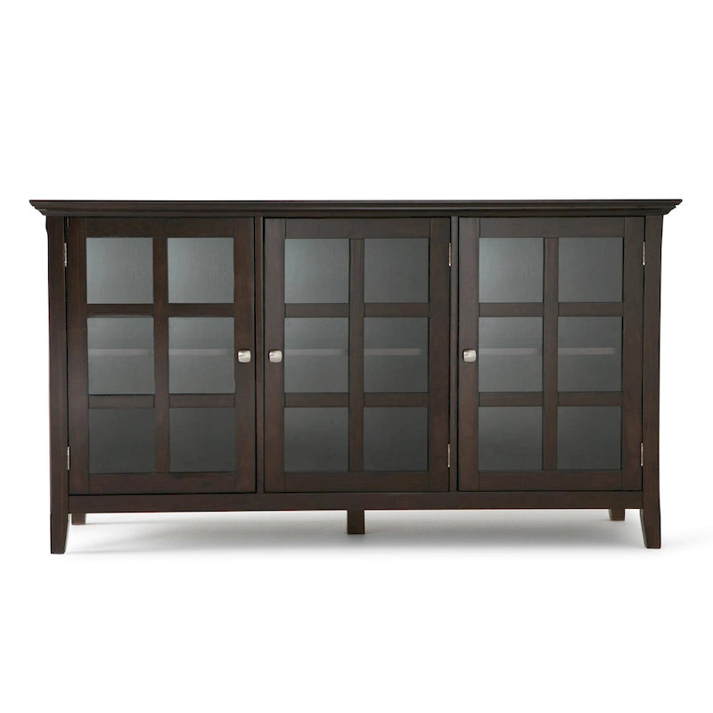 WYNDENHALL Normandy SOLID WOOD 62 inch Wide Transitional Wide Storage Cabinet - 62w x 18d x 34 h