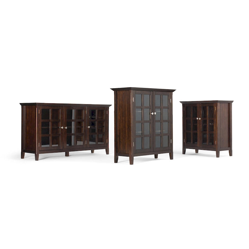 WYNDENHALL Normandy SOLID WOOD 62 inch Wide Transitional Wide Storage Cabinet - 62w x 18d x 34 h