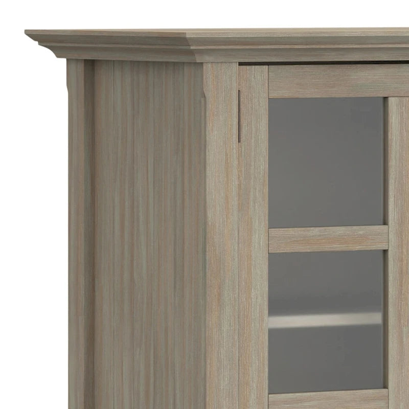 WYNDENHALL Normandy SOLID WOOD 62 inch Wide Transitional Wide Storage Cabinet - 62w x 18d x 34 h