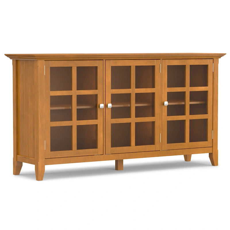 WYNDENHALL Normandy SOLID WOOD 62 inch Wide Transitional Wide Storage Cabinet - 62w x 18d x 34 h