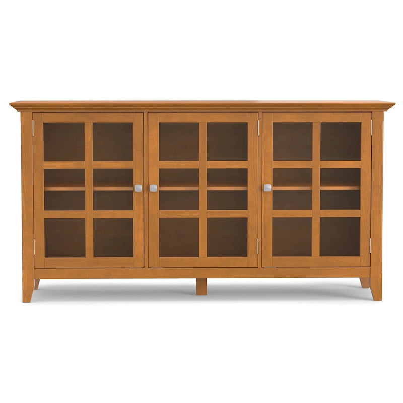 WYNDENHALL Normandy SOLID WOOD 62 inch Wide Transitional Wide Storage Cabinet - 62w x 18d x 34 h