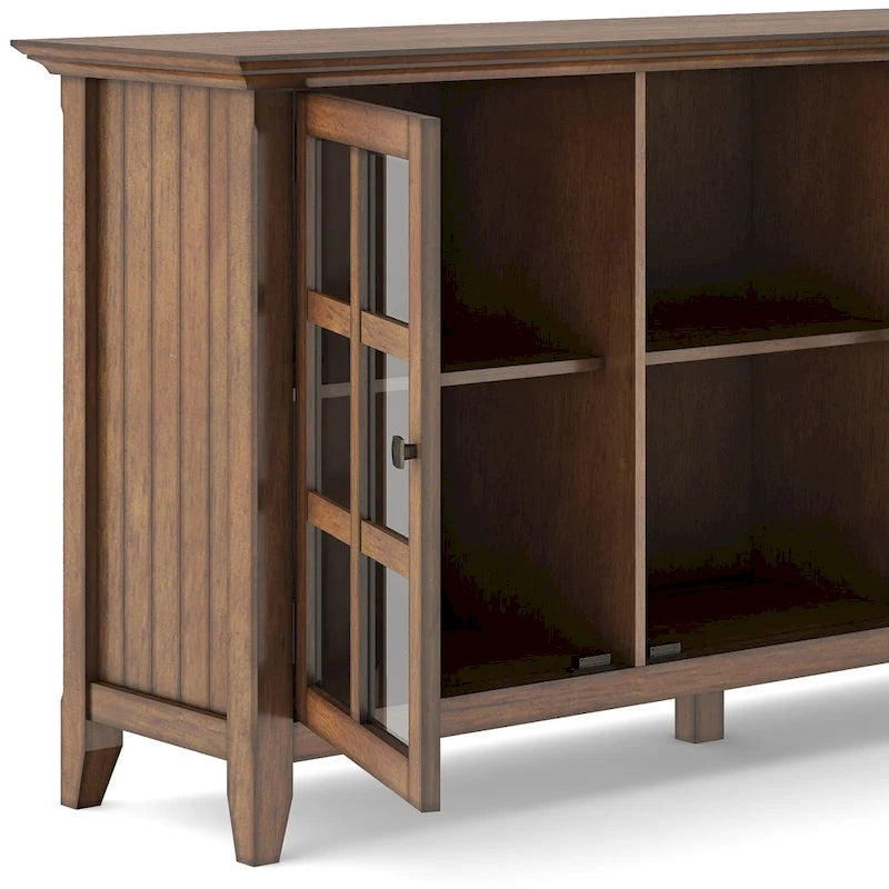 WYNDENHALL Normandy SOLID WOOD 62 inch Wide Transitional Wide Storage Cabinet - 62w x 18d x 34 h