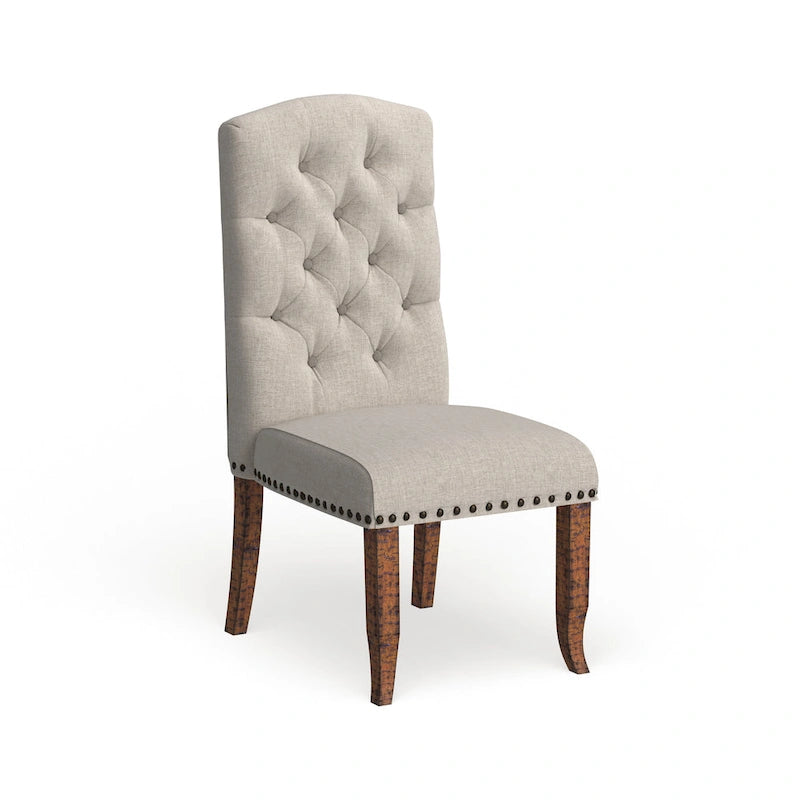 Cordova Farmhouse Tufted Fabric Dining Chairs (Set of 2) by Furniture of America