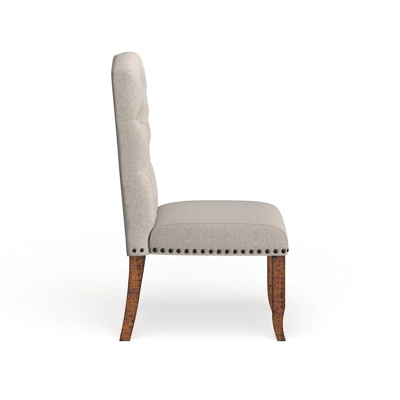 Cordova Farmhouse Tufted Fabric Dining Chairs (Set of 2) by Furniture of America