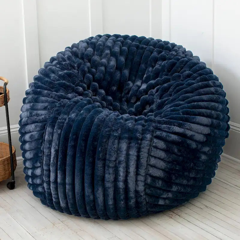 Jaxx Saxx 5 Foot Large Bean Bag Chair w/ Removable Cover for Adults, Mondo Fur