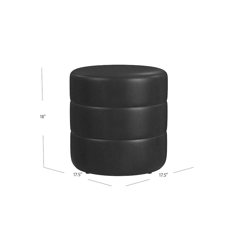 HomePop Upholstered Round Ottoman
