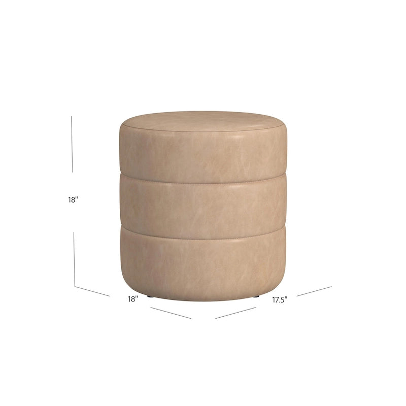 HomePop Upholstered Round Ottoman