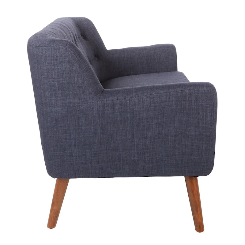 Carson Carrington Balestrand Mid-century Tufted Back Fabric Loveseat - N/A