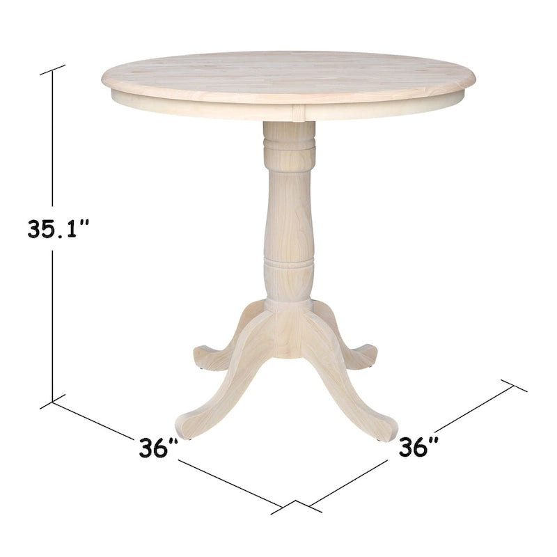 International Concepts Round Pedestal Table