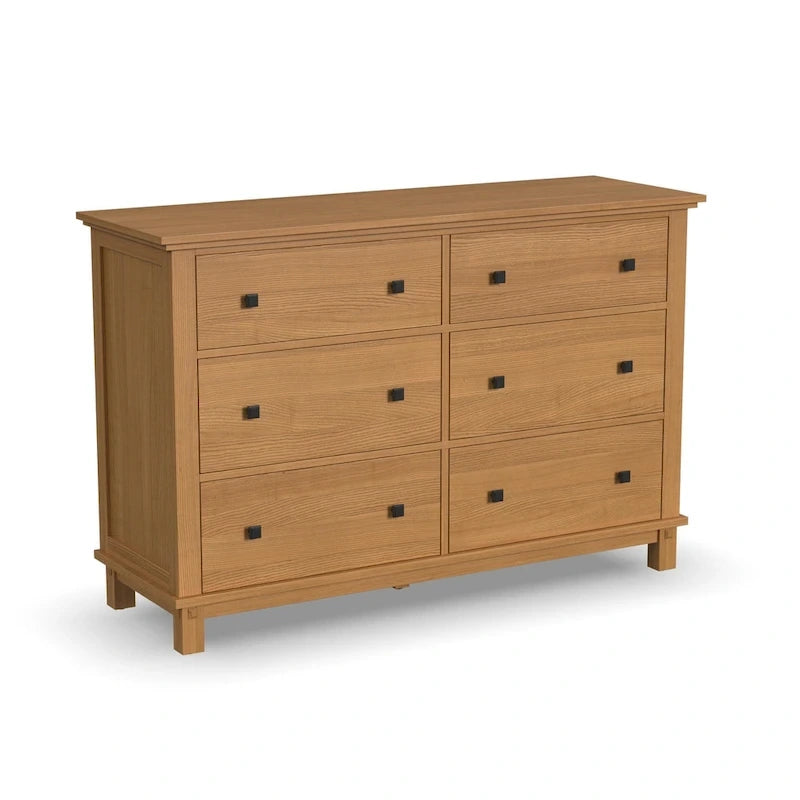 Oak Park Brown Wood King Bed, Two Nightstands and Dresser