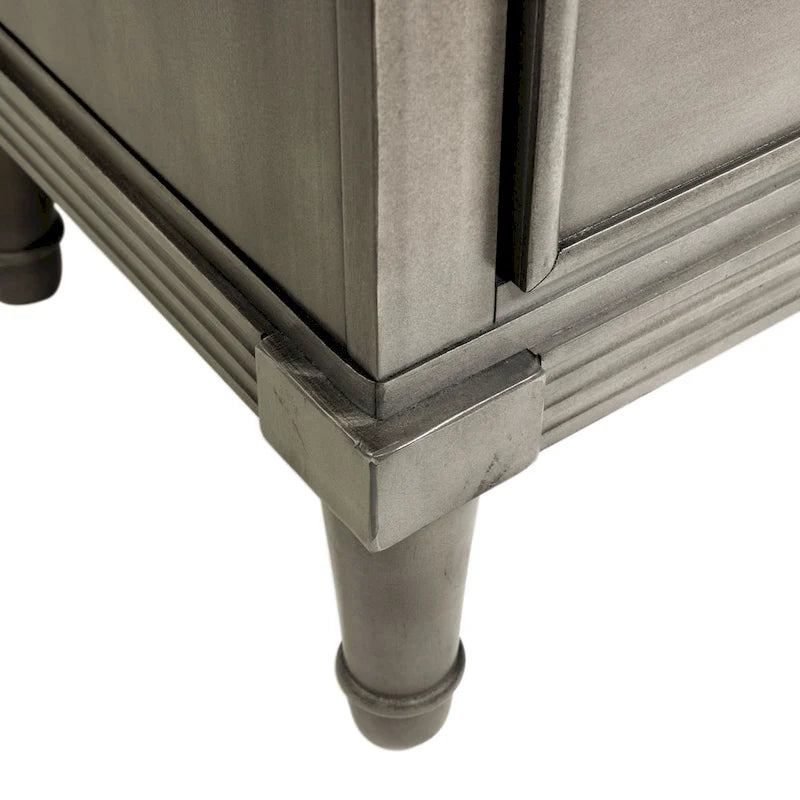 Hax Transitional Grey 2-Drawer Solid Wood Nightstand by Furniture of America