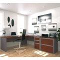 Bestar Connexion L-shaped Workstation with Lateral File