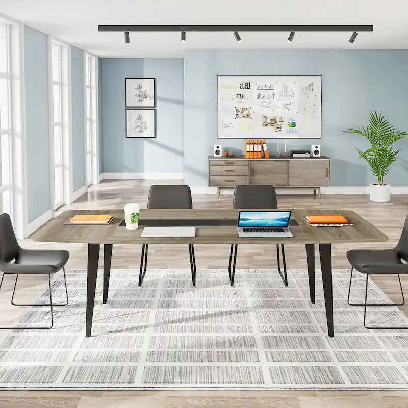 6FT Conference Table, Boat Shaped Meeting Table