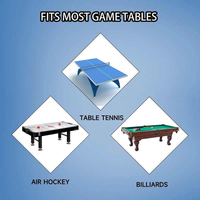 GSE 7ft/8ft/9ft Heavy Duty PU Leatherette Billiard Pool Table Cover - Black