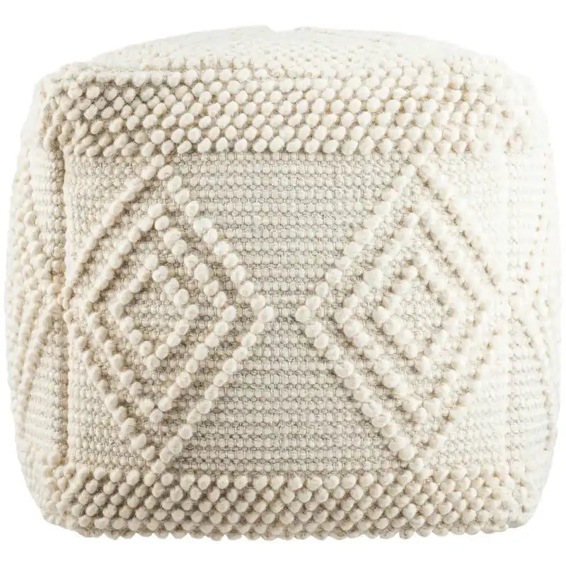 Freya Boho Hand Woven 18-inch Cube Pouf