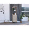 FM Furniture Arctic Linen Cabinet with 4 Shelves and Single Door Cabinet