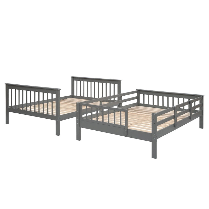 Stairway Full-Over-Full Bunk Bed with Drawer, Storage and Guard Rail for Bedroom, Espresso color( old sku: LP000310AAP )