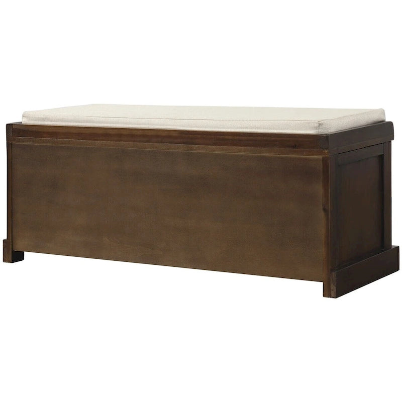 Merax Entryway Storage Bench with 3 Removable Baskets and Cushion