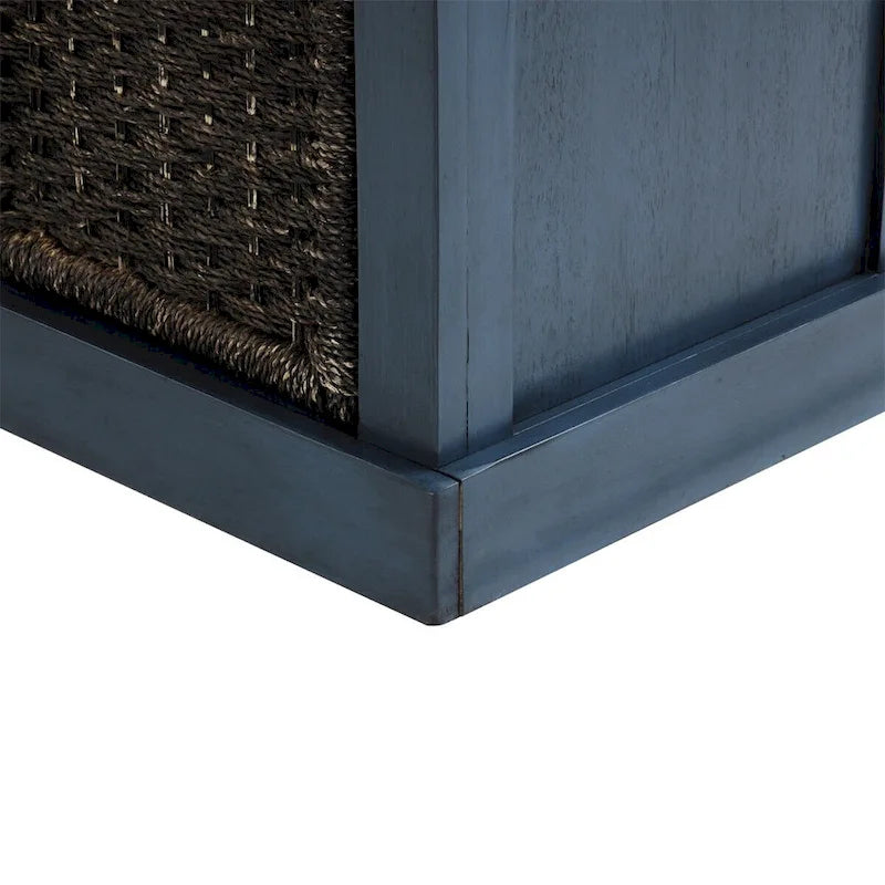 Merax Entryway Storage Bench with 3 Removable Baskets and Cushion