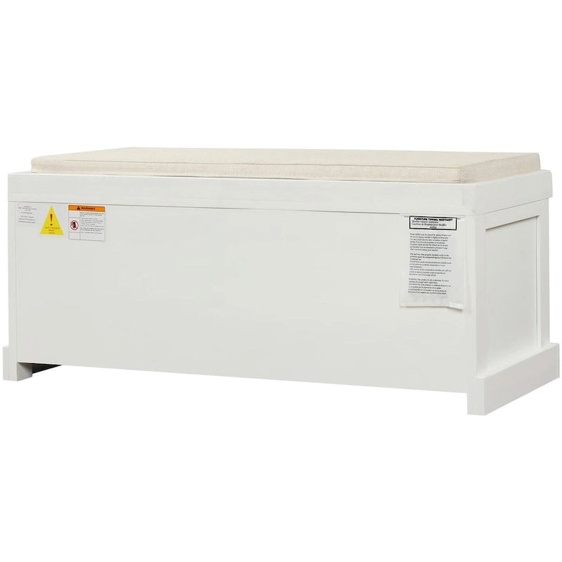 Merax Entryway Storage Bench with 3 Removable Baskets and Cushion