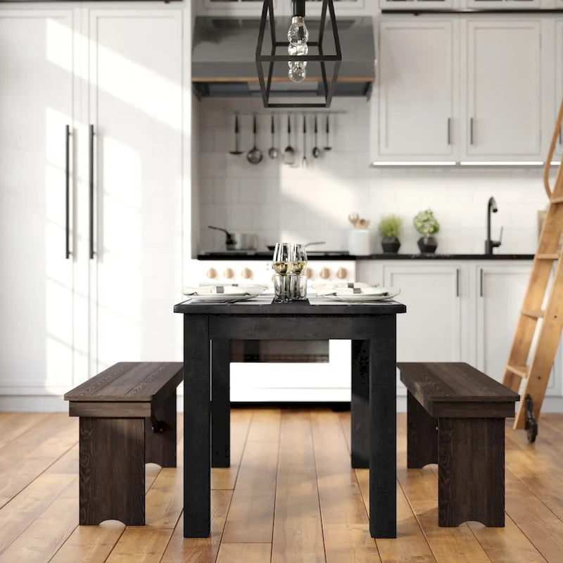 Rectangular Antique Rustic Solid Pine Farm Dining Table