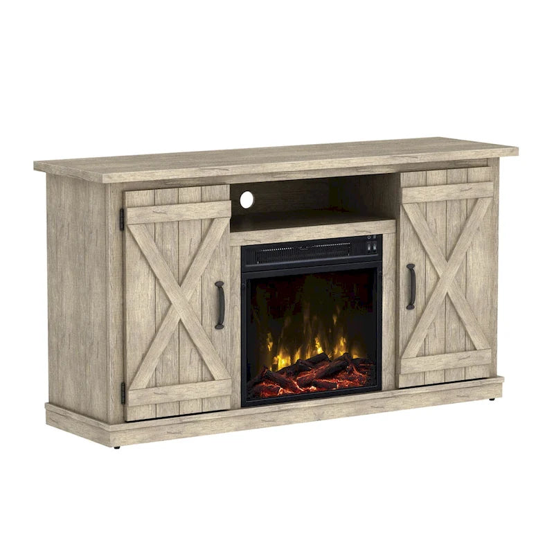 Cottonwood Fireplace TV Stand for TVs up to 55, Ashland Pine - 47.5 inches in width