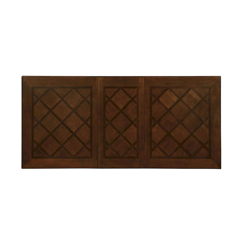 Madzharovo Traditional Brown Cherry Faux Leather Formal 9-Piece Dining Set by Copper Grove