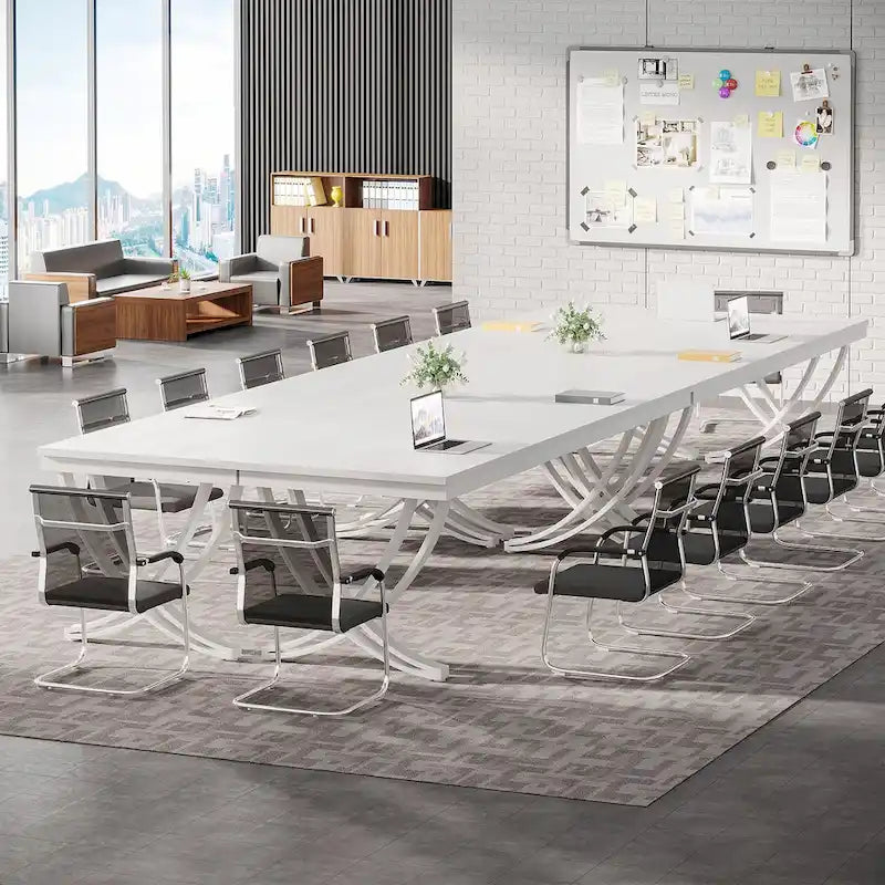 6.5FT Conference Table for 6-8 People , 78 inch Long Rectangular Seminar Table