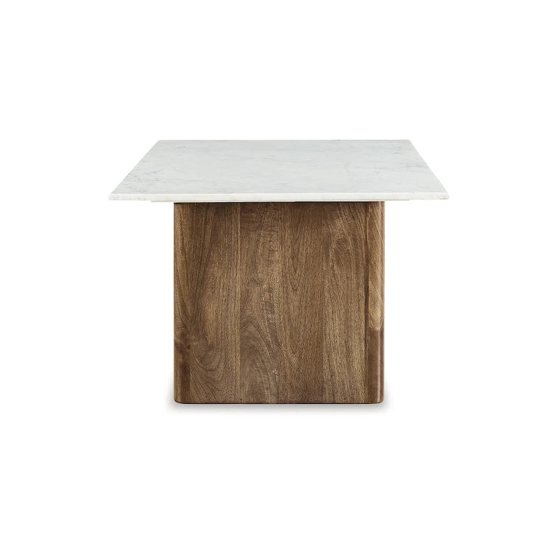 Signature Design by Ashley Isanti Light Brown/White Coffee Table - 48W x 26D x 17H