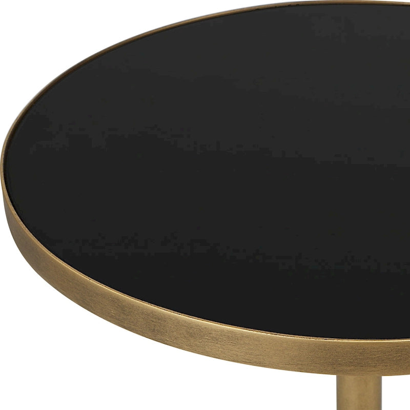 Uttermost Comet Geometric Bronze Accent Table - 14W x 24H x 14D