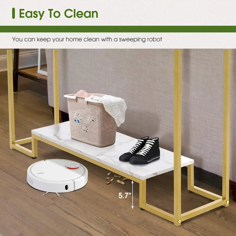 Ivinta Console Table,Entryway Table with Shoe Storage,Narrow Long Sofa Table