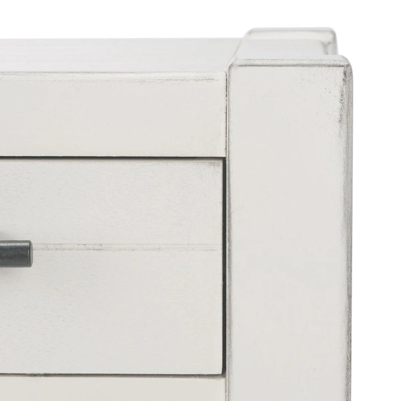 SAFAVIEH Philomene Distressed White 3-Drawer Console Table - 23.5 W x 13 L x 29.5 H - 24Wx13Dx30H