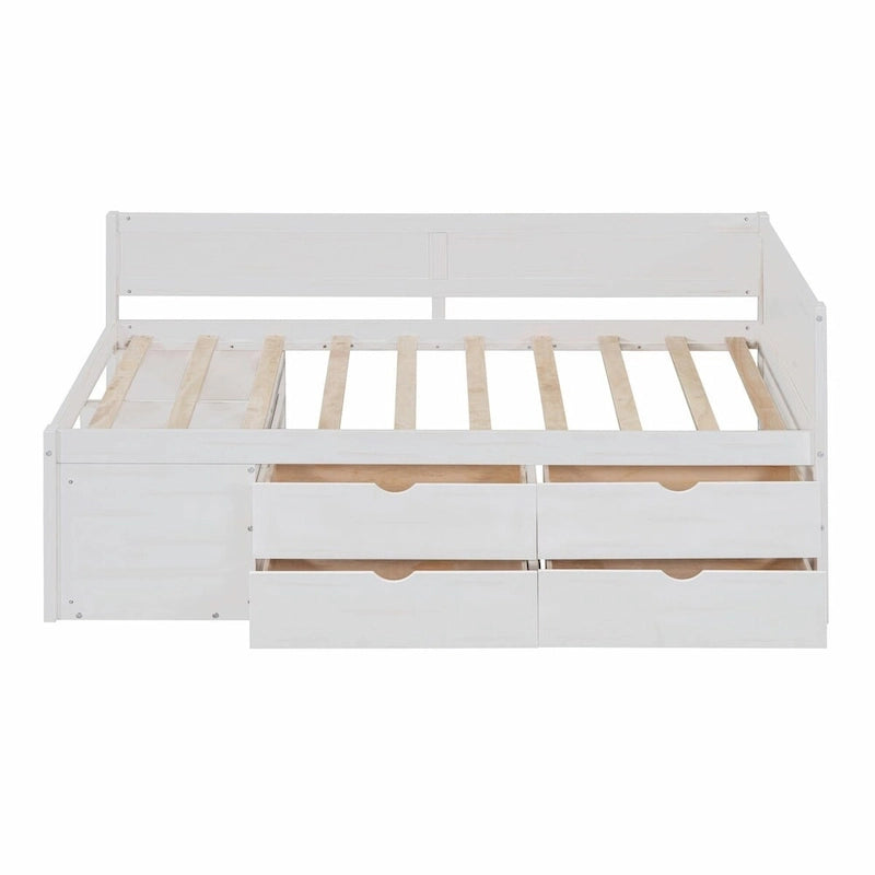 Daybed with Storage Drawers and Shelves